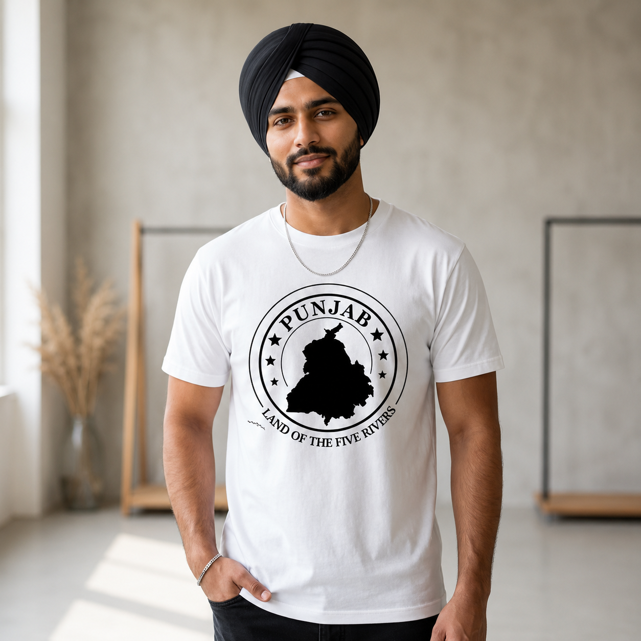 Punjab Land of Five Rivers Graphic T-Shirt for Men