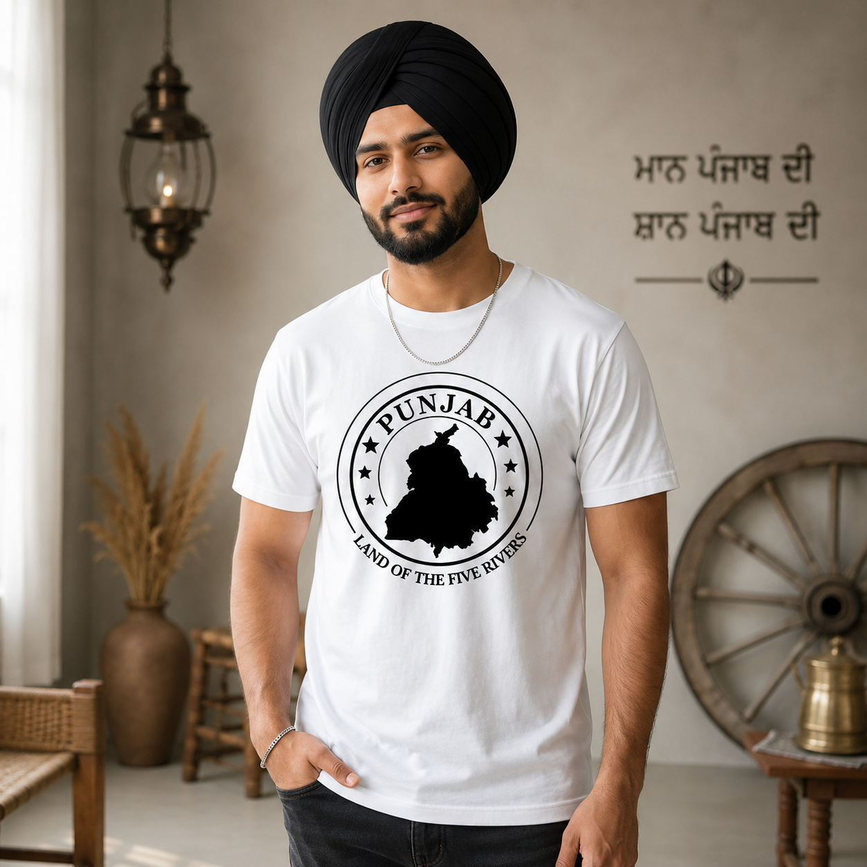 Hari Singh Nalwa Premium Cotton Graphic T-Shirt for Men