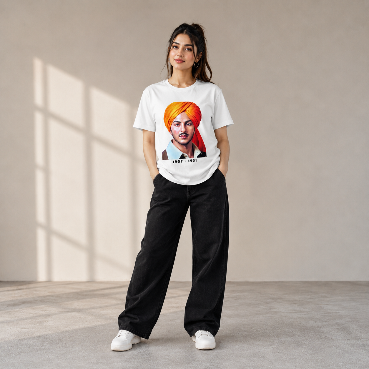 Born Bold Tiger Graphic T-Shirt for Men | Motivational Printed Black Tee | Explore Punjab