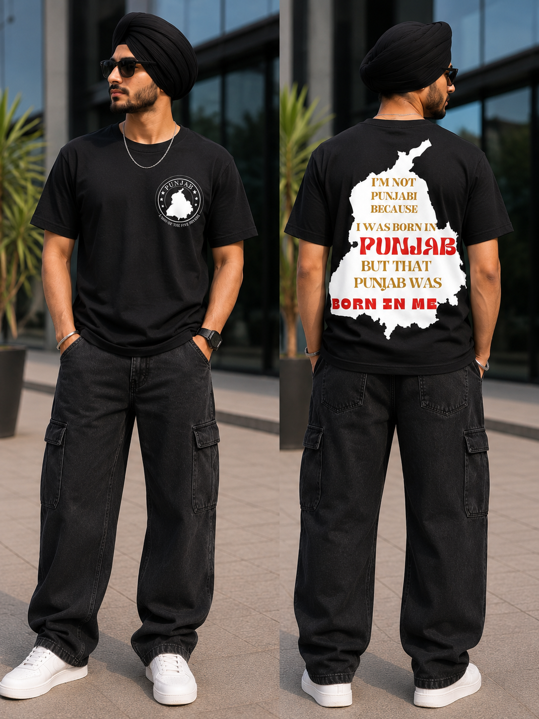 Punjab Was Born in Me Graphic T-Shirt for Men