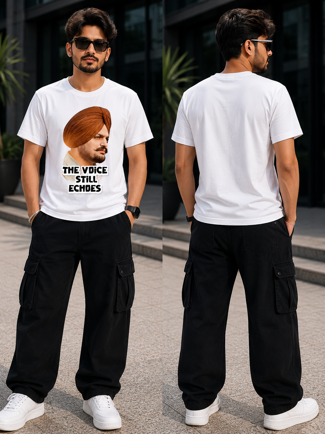 The Voice Still Echoes Punjabi Graphic T-Shirt for Men | Tribute Printed Cotton Tee | Explore Punjab