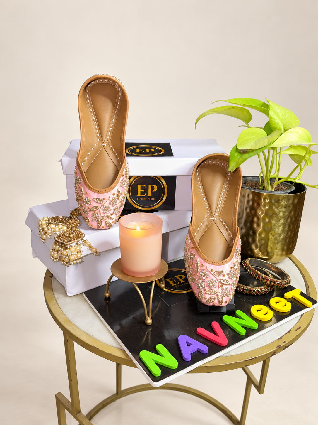 Pink Maharani Jutti