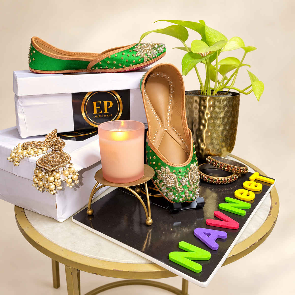 Shahi Emerald Jutti