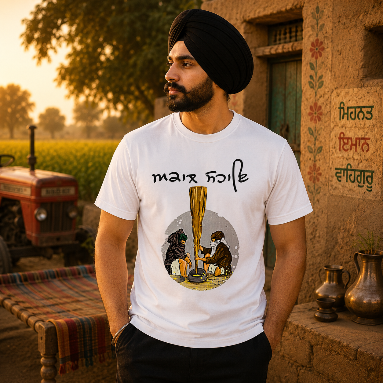 Mai Bhago Sikh Heritage Graphic T-Shirt for Men