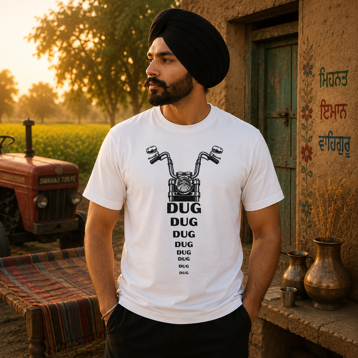 Dug Dug Bullet Bike Graphic T-Shirt for Men