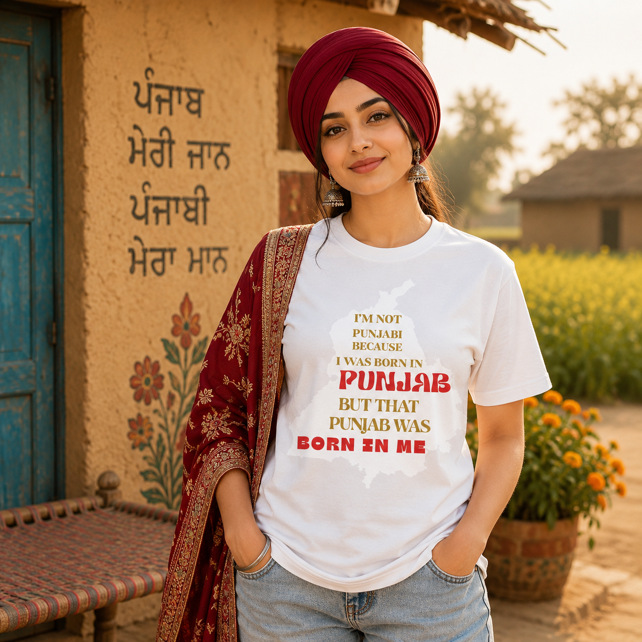 Punjab Was Born in Me Graphic T-Shirt for Men