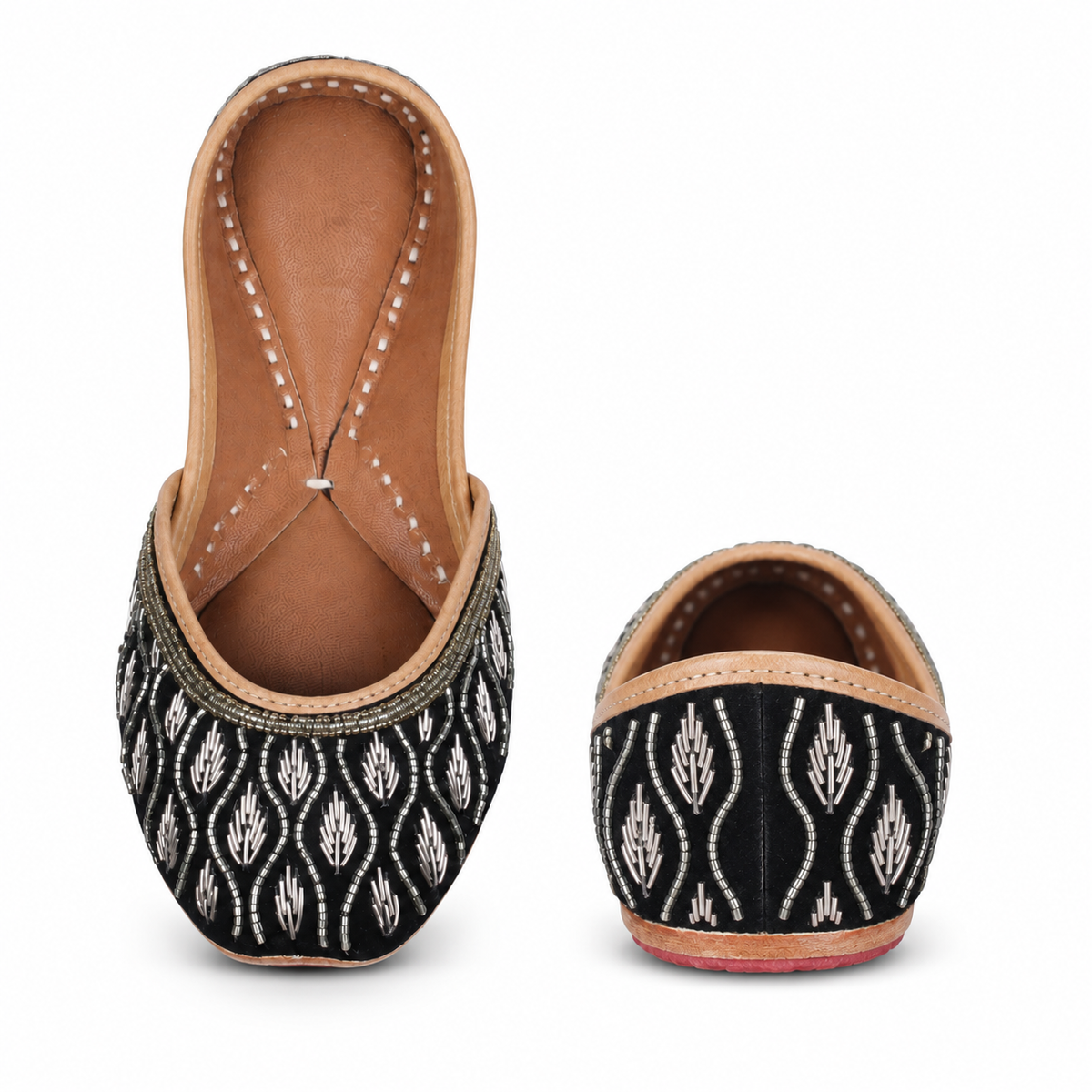 Shahi Kaali Jutti | Royal Black Handcrafted Punjabi Footwear