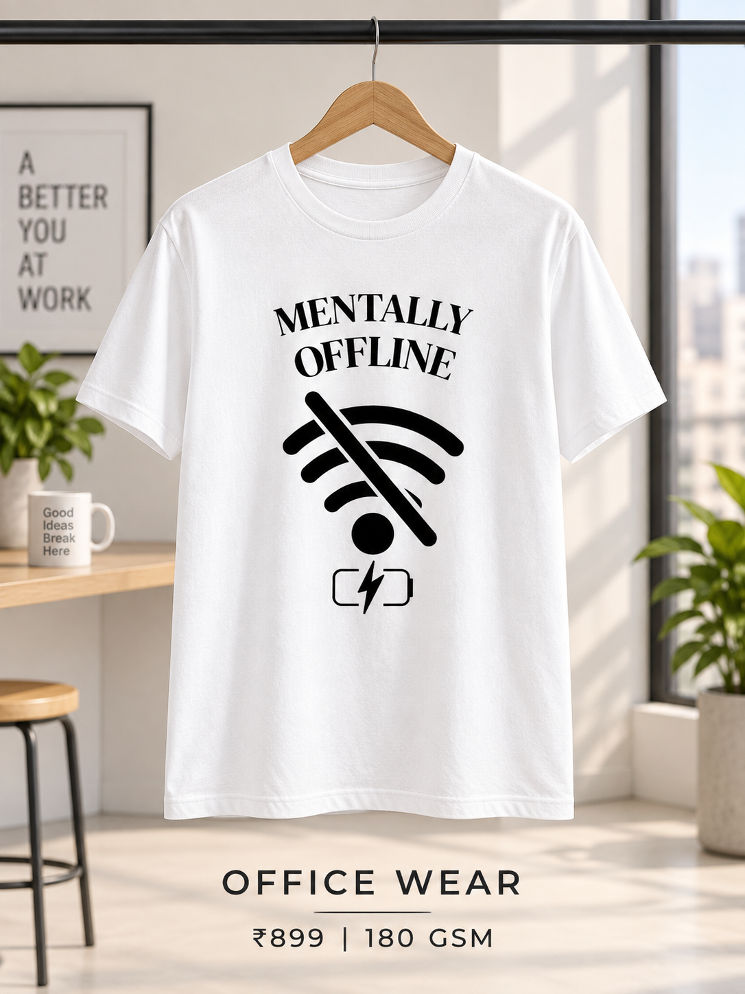 Mentally Offline Printed T-Shirt | Made to Order