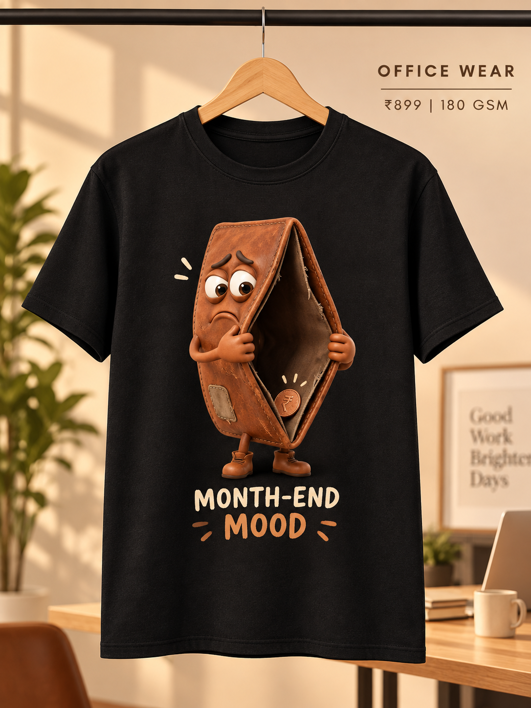 Month-End Mood Printed T-Shirt | Made to Order