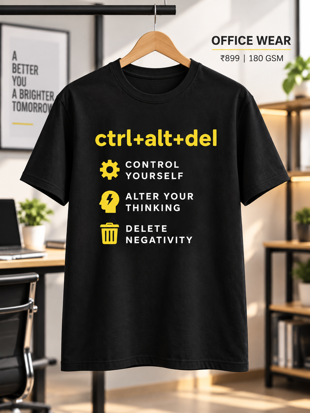 Ctrl Alt Del Printed T-Shirt | Made to Order