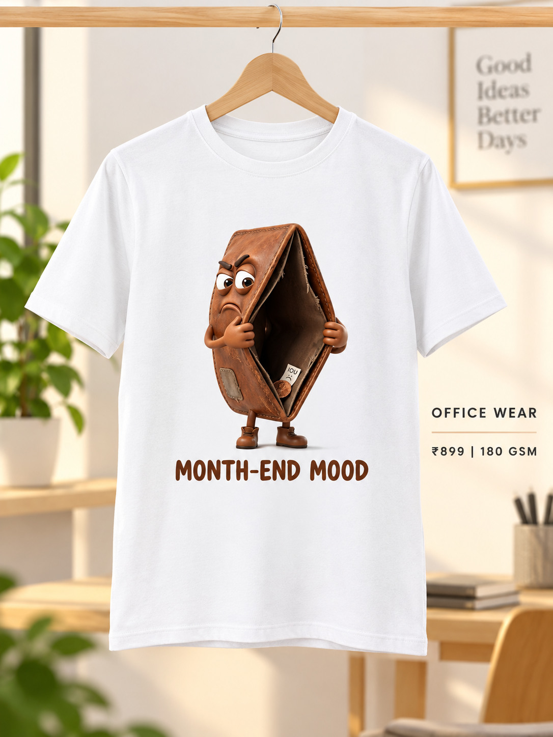 Month-End Mood Printed T-Shirt | Made to Order