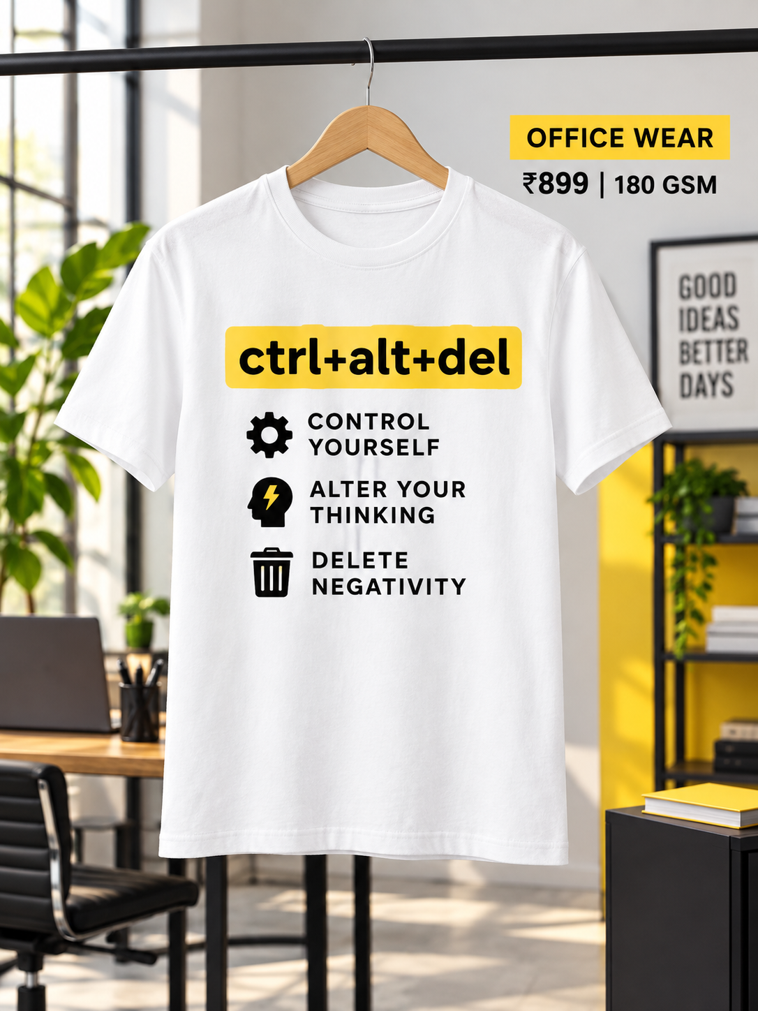 Ctrl Alt Del Printed T-Shirt | Made to Order