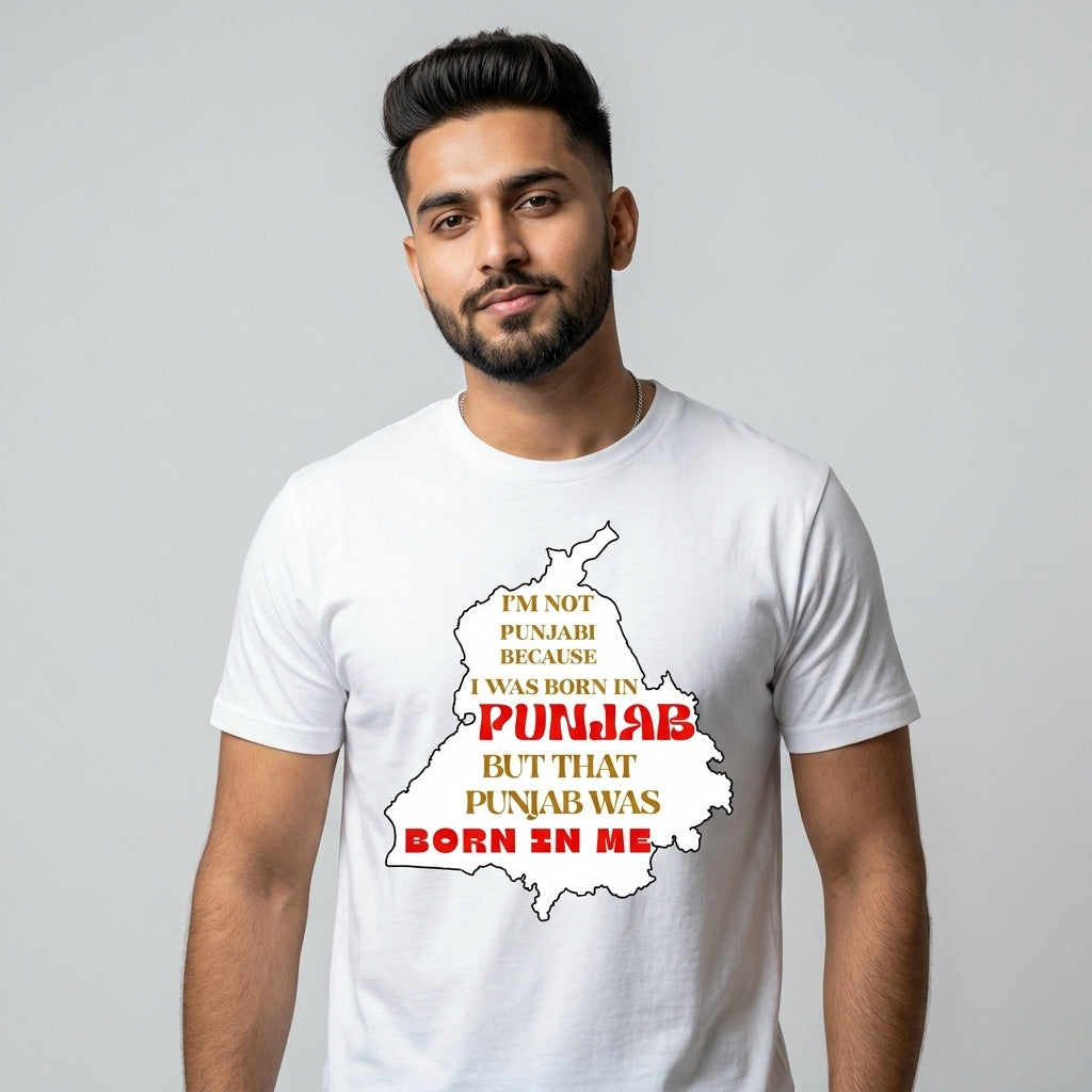 Punjab Was Born in Me Graphic T-Shirt for Men