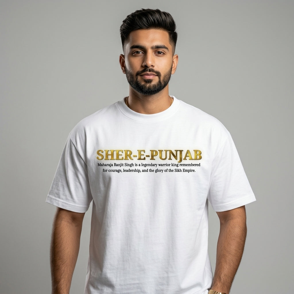 Sher-E-Punjab Premium Cotton Graphic T-Shirt for Men
