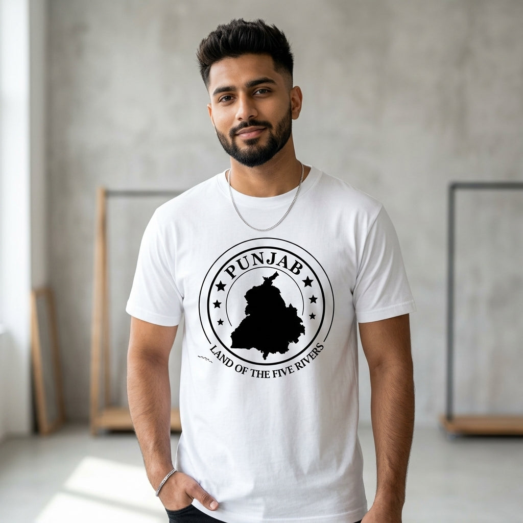 Punjab Land of Five Rivers Graphic T-Shirt for Men