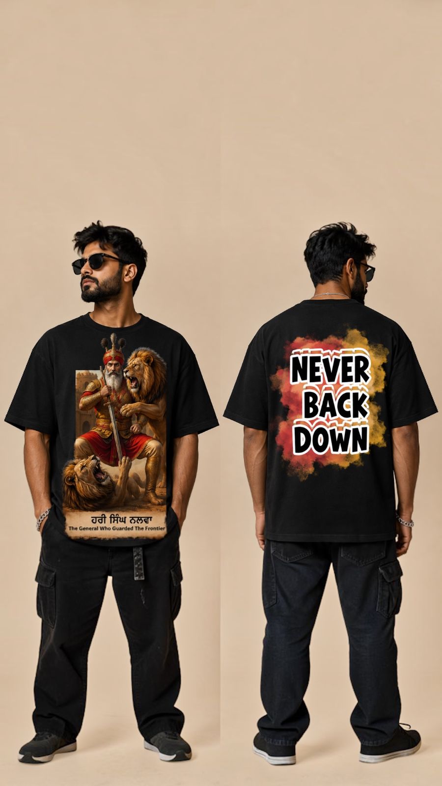 Faith Never Fails Sikh Quote Graphic T-Shirt for Men