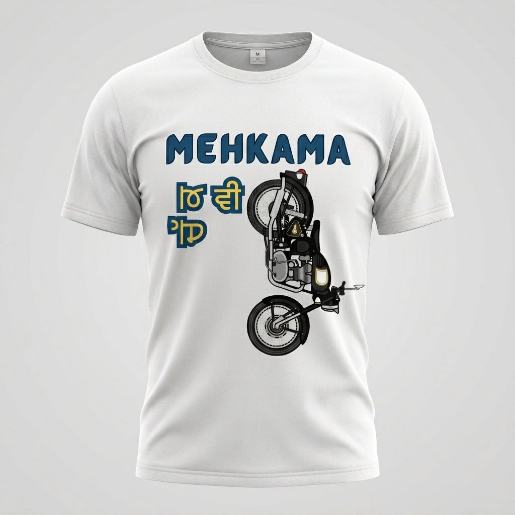 Mehkama Punjabi Graphic Cotton T-Shirt for Men