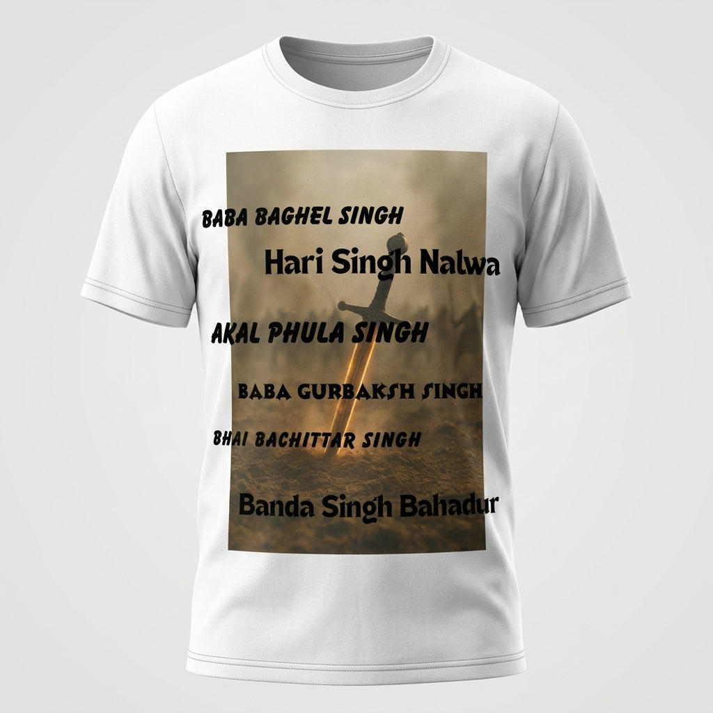 Legendary Sikh Warriors Graphic T-Shirt for Men