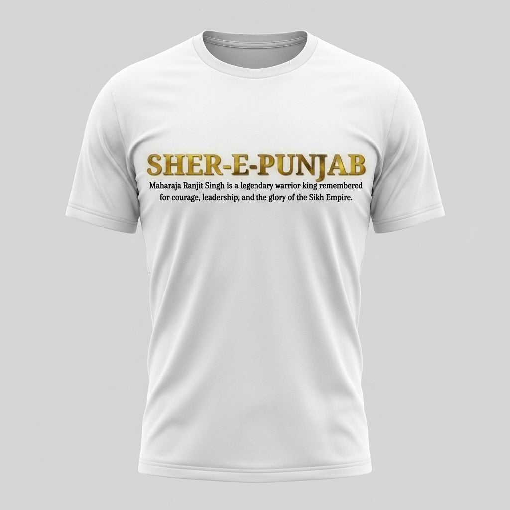 Sher-E-Punjab Premium Cotton Graphic T-Shirt for Men